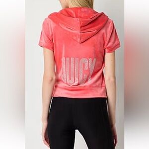 Juicy by Juicy Couture Short Sleeve Y2K Zip Up Track Jacket NWT Juniors Size M
